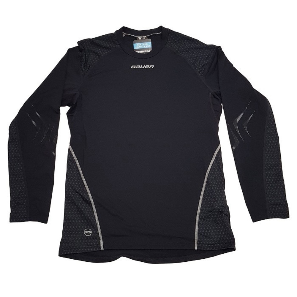 BAUER NG PREMIUM GRIP CREW LS YOUTH COMPRESSION SHIRT for Hockey